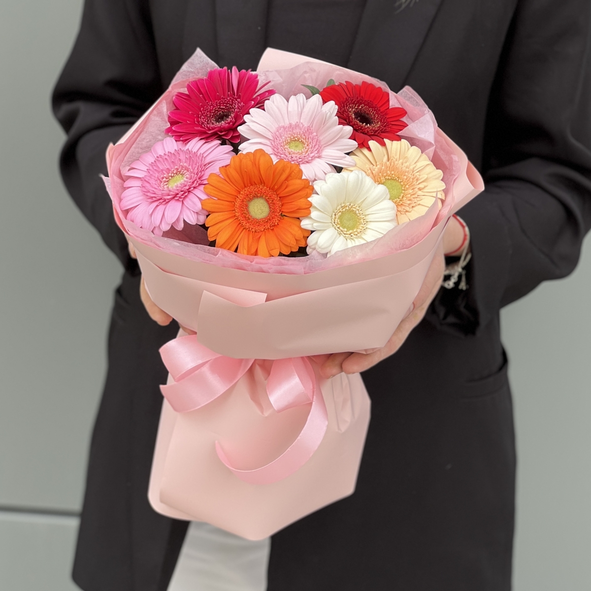 Букет Позитив из 7 мини гербер