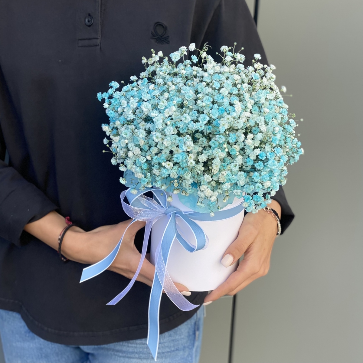 Коробочка Роше из голубой гипсофилы