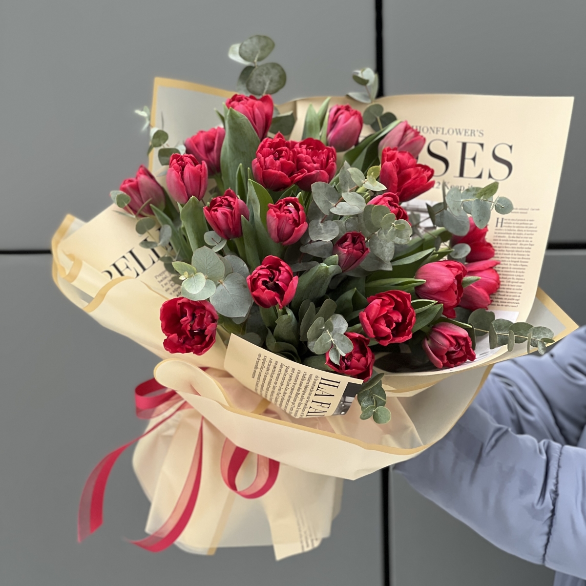 Букет Фруктовый Десерт из Гербер, гортензии, бувардии, озотамнуса, эустомы и кустовых роз