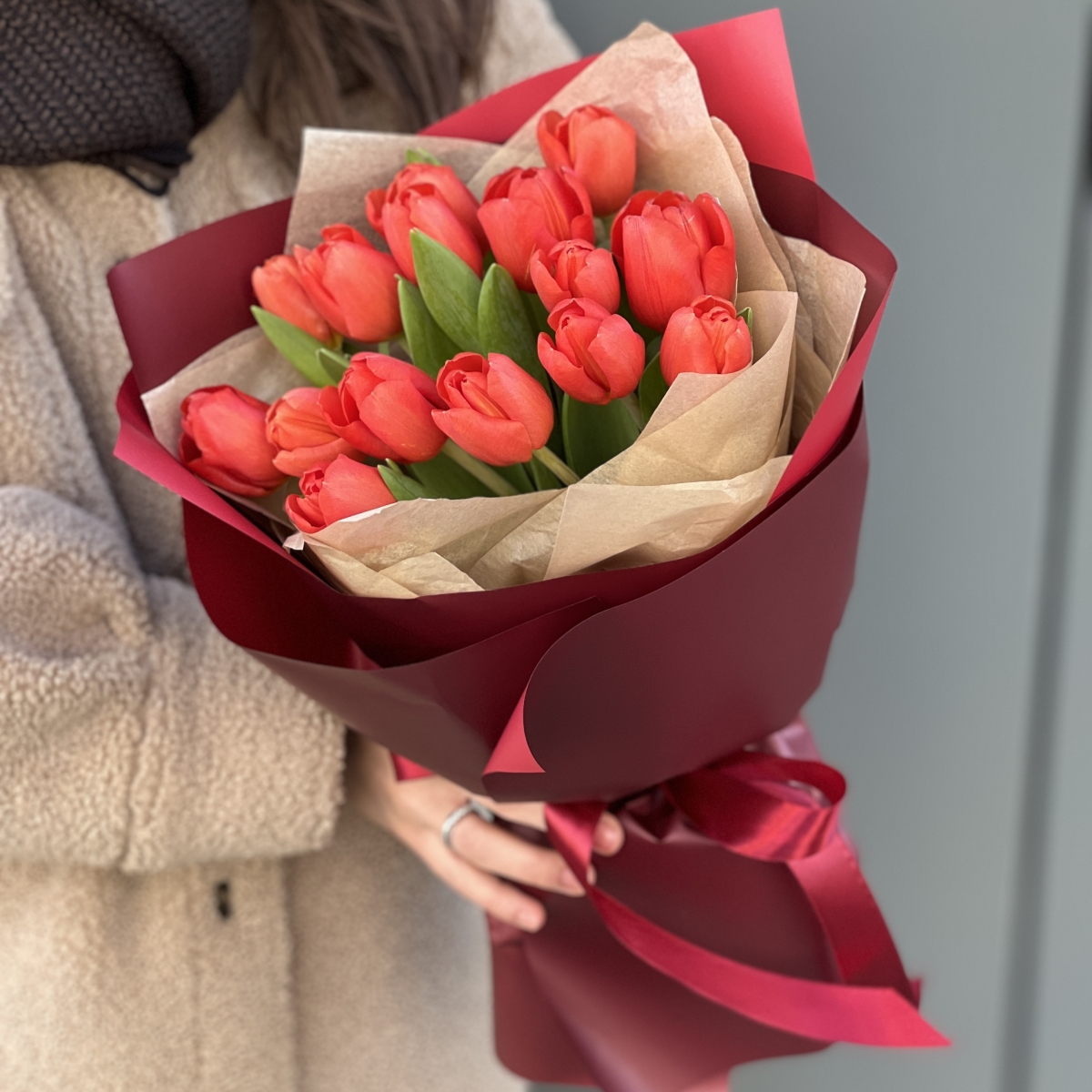 Букет Мэри из 15 тюльпанов