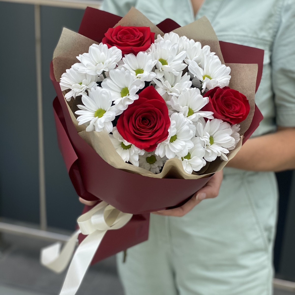 Букет с пионовидными розами Пинк Пиано