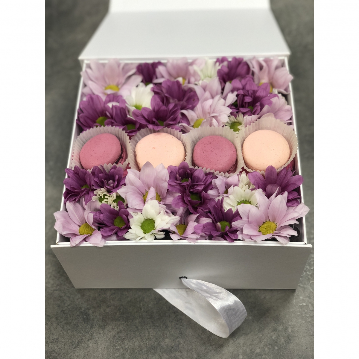 Коробочка macarons Розовое настроение